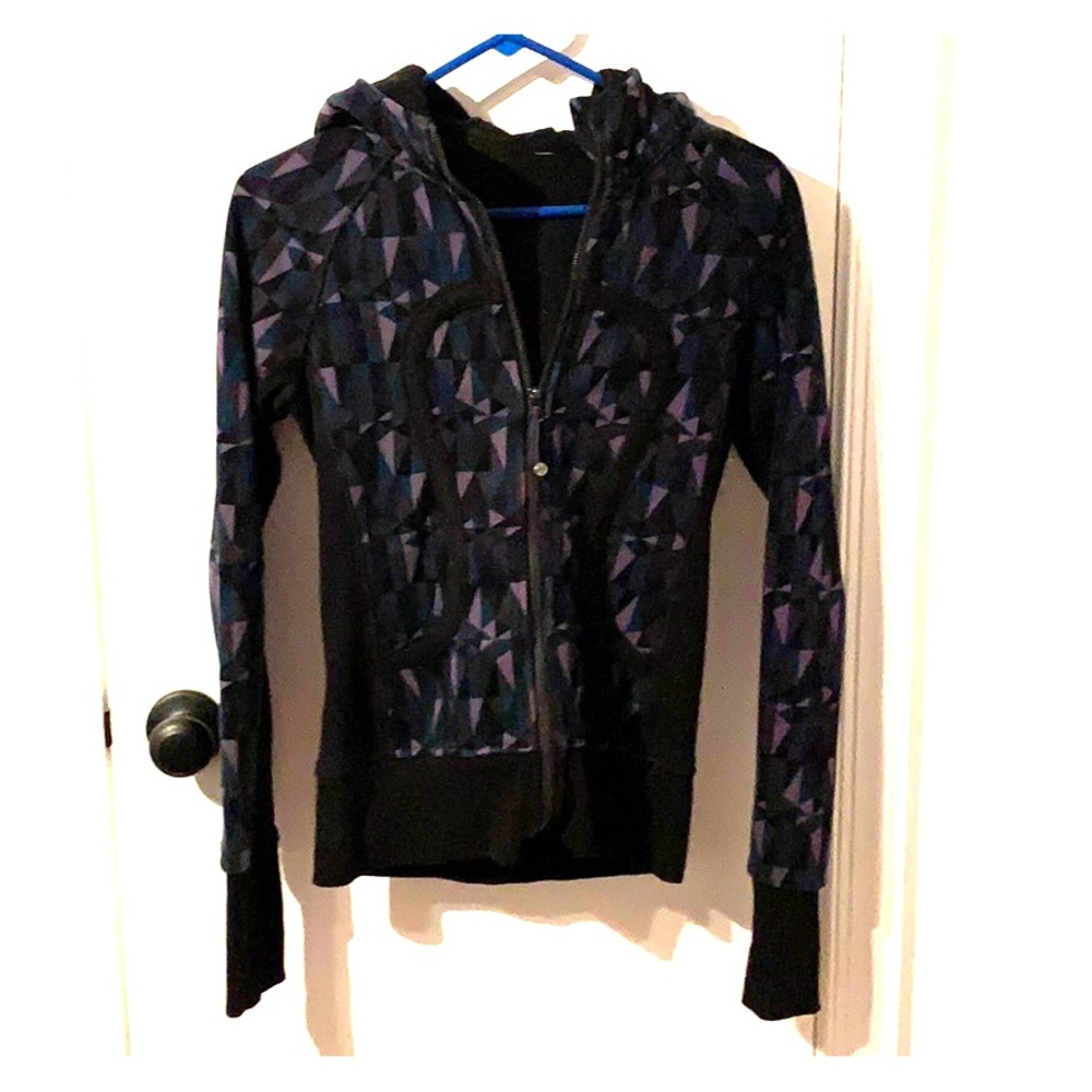 Lululemon fleece-lined active jacket with hoodie